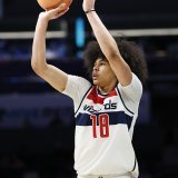 17 points pour Kyshawn George à Brooklyn. KEYSTONE/AP/Nell Redmond